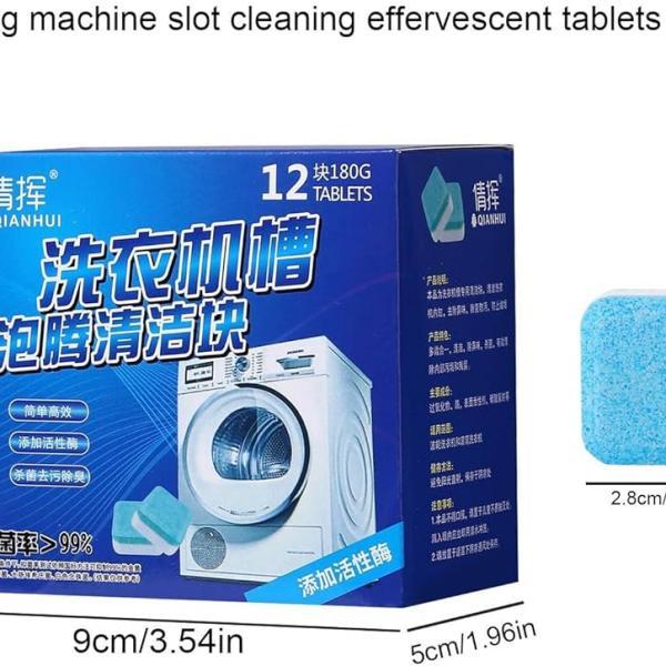 3 pis -- Washing Machine Cleaner Tablets (36 pis Tablet)