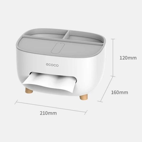 ৩ পিস - Ecoco মাল্টিফাংশনাল টিস্যু বক্স অর্গানাইজার