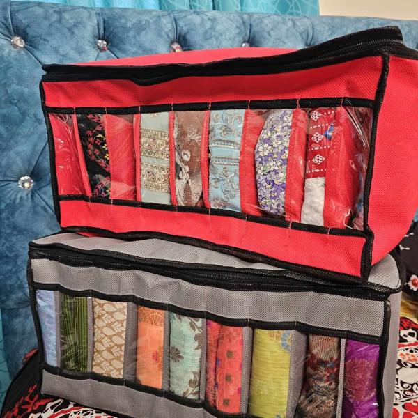 ( ৫ পিস ) Transparent Cloth Organizer Box