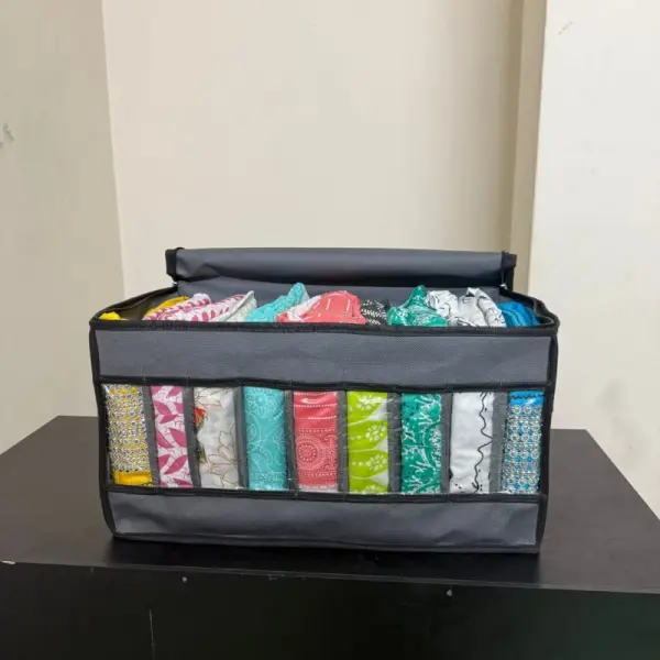 ( ৫ পিস ) Transparent Cloth Organizer Box